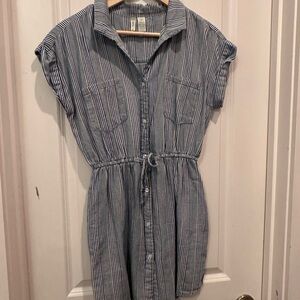 Japna Blue and White Striped Dress